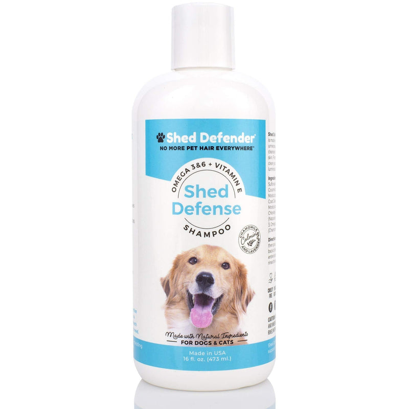 [Australia] - Shed Defender Shed Defense Shampoo for Dogs to Reduce Shedding, w/Omega 3 & 6, Vitamin E, Natural Ingredients & Plant Based, Hypoallergenic 