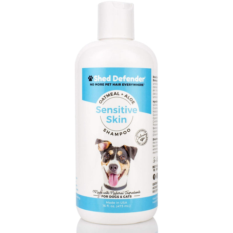 [Australia] - Shed Defender Sensitive Skin Shampoo for Dogs, Plant Based Ingredients Oatmeal, Aloe & Vitamin E, Soothes Dry, Itchy Skin, Allergies, Hypoallergenic 