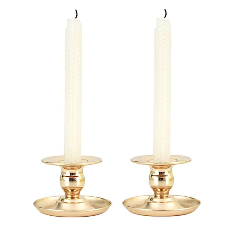 Candle Holders for Candlesticks 2 PCS Candle Holders Stand Iron Candle Holder Vintage for Pillar Candles Candle Holders for Long Candles for Living Room Table Decoration (Gold) Gold - PawsPlanet Australia