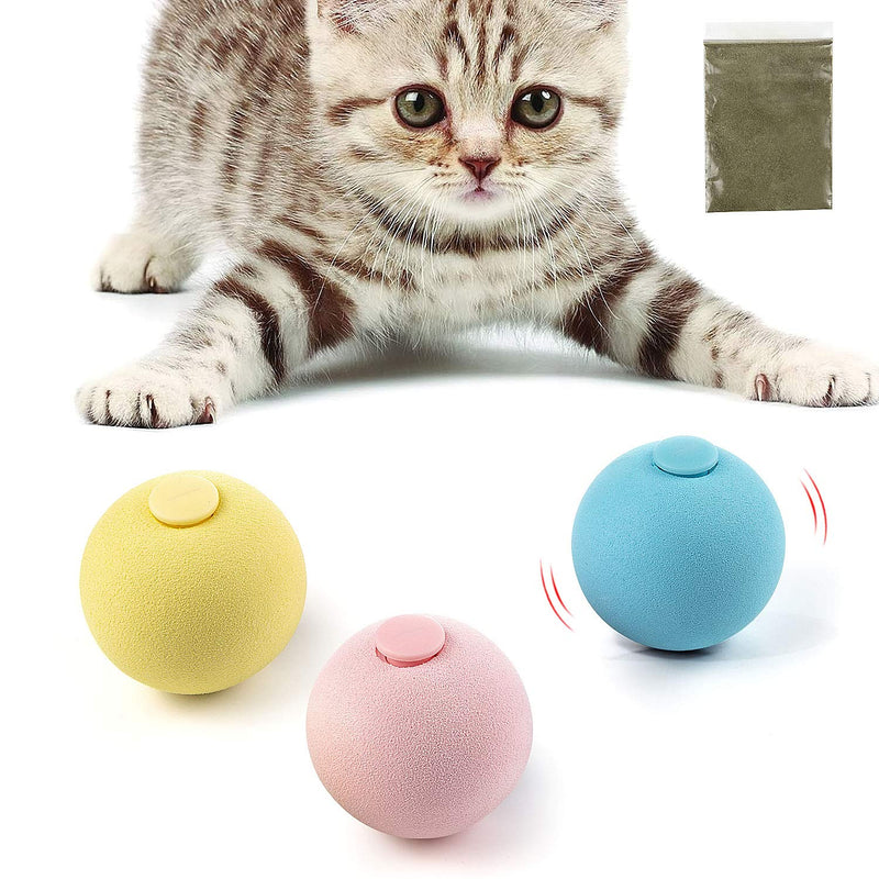 [Australia] - PAKESI Cat Toy Ball, 3PACK, Including Frog, Cricket, Bird Three Kinds of Calls for cat Gravitational Ball, Built-in Catnip 