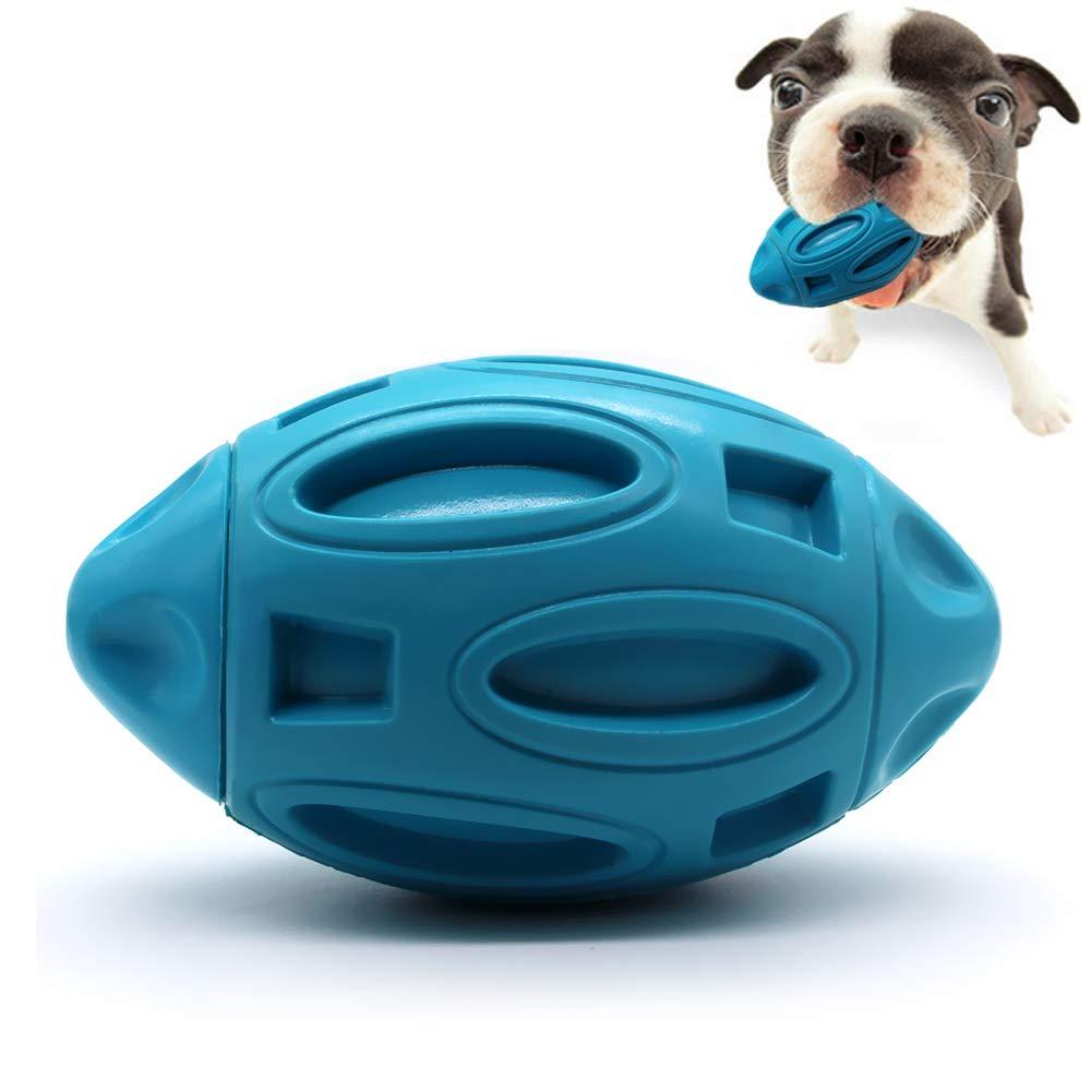 [Australia] - Fierceriver Squeaky Dog Toys Ball for Aggressive Chewers, Indestructible and Durable Interactive Pet Dog Rubber Ball, Dog Toys Chew Ball with Squeaker for Large and Medium Dogs Breed Blue Ball 