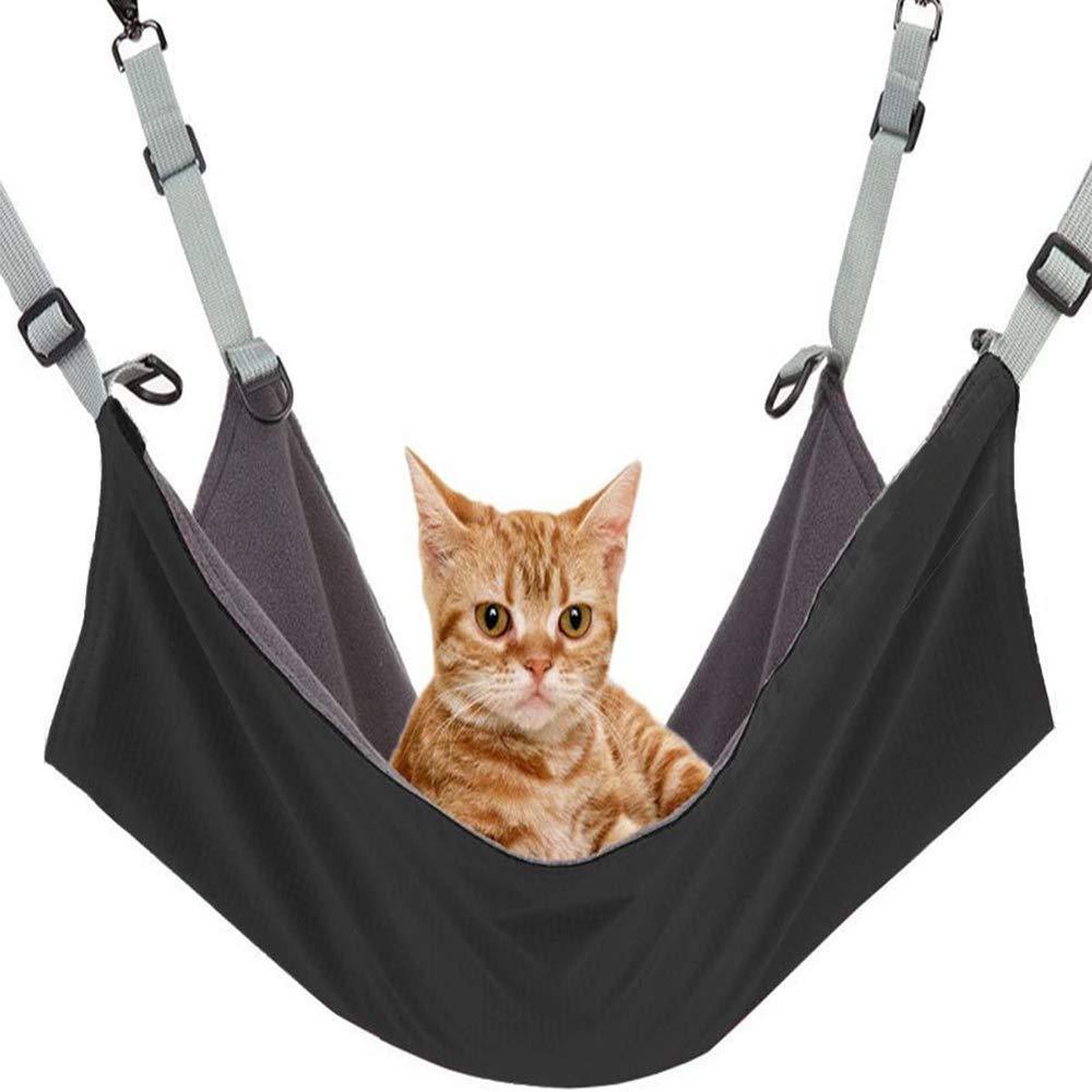 [Australia] - Wisdoman Cat Hanging Hammock Bed Comfortable Pet Cage Hammocks for Cats Ferret Small Dogs Rabbits Other Small Animals Playing Cozy Activity Fun Toy Black 