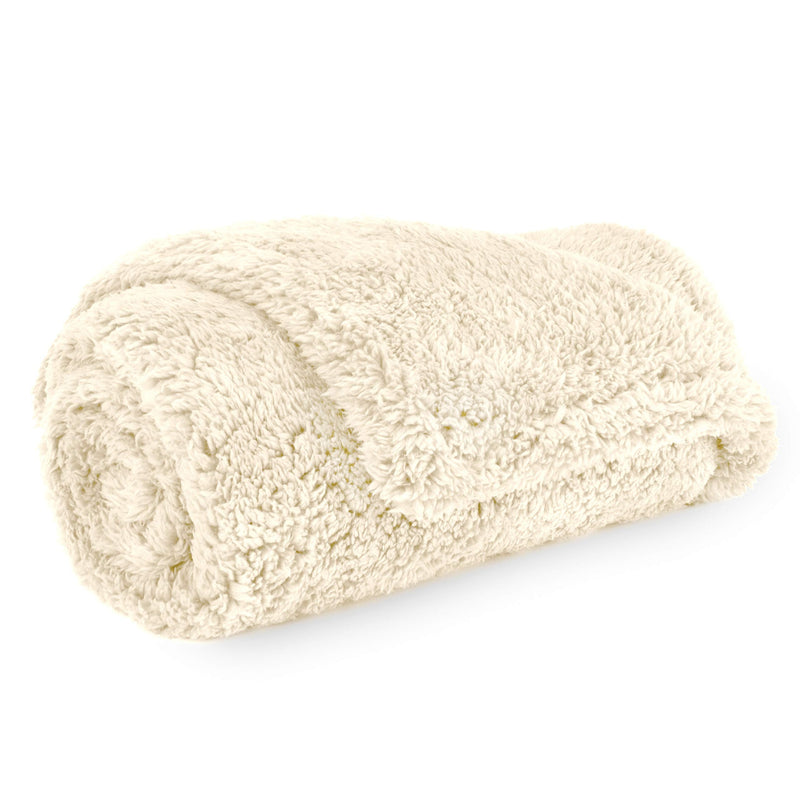 PetAmi Fluffy Waterproof Dog Blanket Fleece | Soft Warm Pet Fleece Throw for Large Dogs and Cats | Fuzzy Plush Sherpa Throw Furniture Protector Sofa Couch Bed Small (24x32) Beige - PawsPlanet Australia