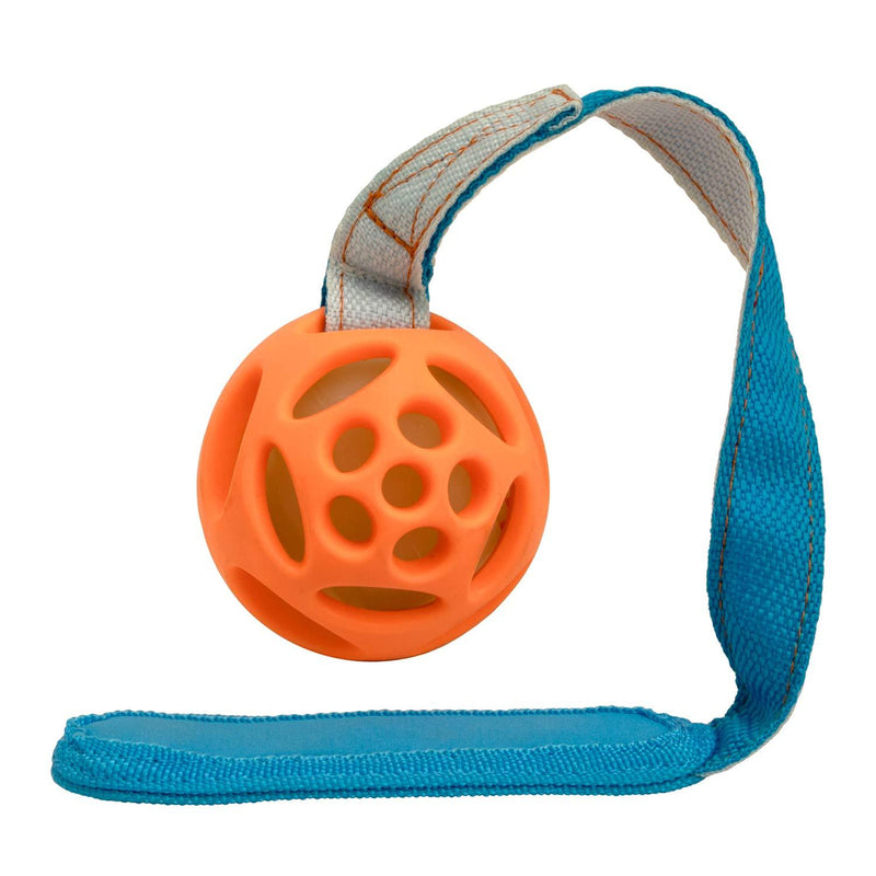 [Australia] - Chew King Fetch Balls Durable Natural Floating Dog Toy, Float and Glow Flyer, Squeaker Ball Dog Toy Flyer- 4.5" 