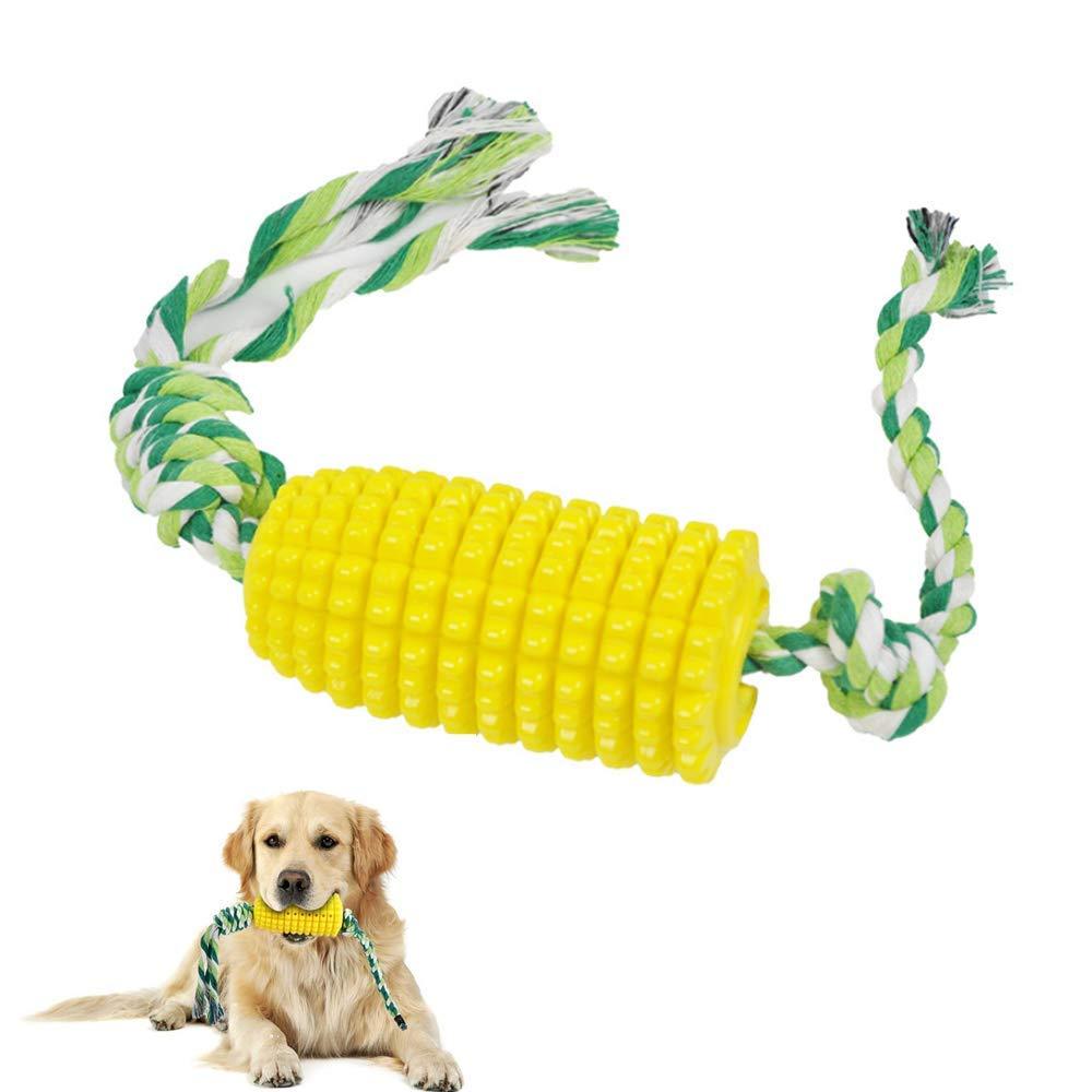 [Australia] - YUESUO Corn-Shaped Dog Bite Toy, Bite-Resistant Tough Chewing Rope Toy, Used for Pet Teeth Cleaning and Dental Care 