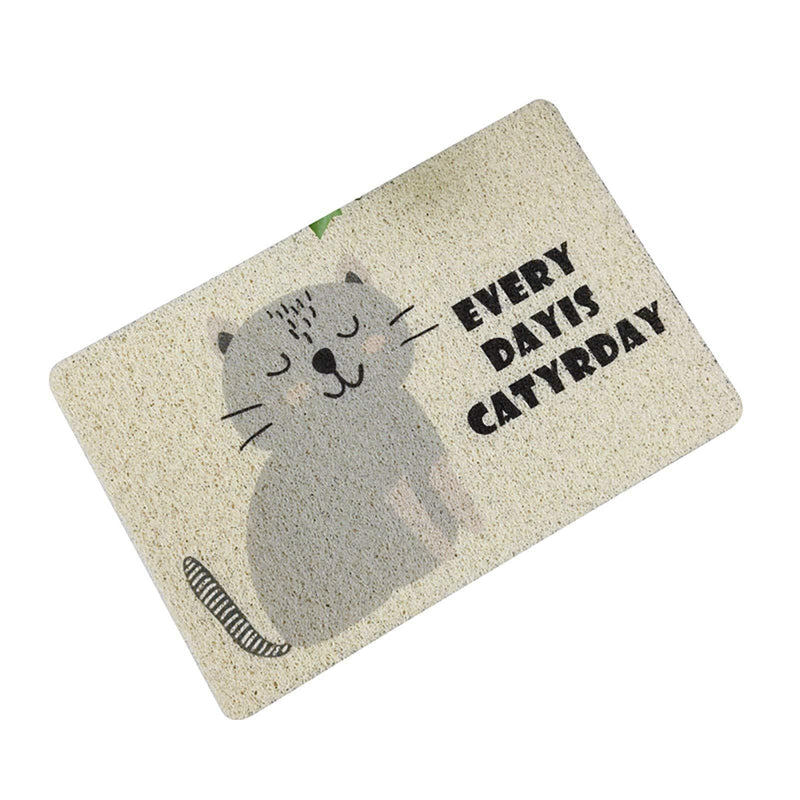 [Australia] - PetEiZi Large Durable Litter Mat No Phthalate BPA Free Traps Litter from Box and Cats Waterproof for Cat and Dogs Every Day is Catyrday 