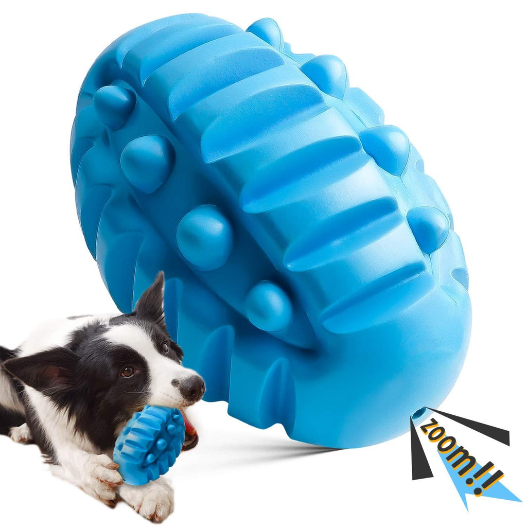 Rmolitty Squeaky Dog Toy for Aggressive Chewers, Indestructible Dog Chew Toy for Aggressive Chewers Tough Durable Dog Chew Toys for Large Medium Breed Dog with Non-Toxic Natural Rubber (Blue 1) Blue 1 - PawsPlanet Australia