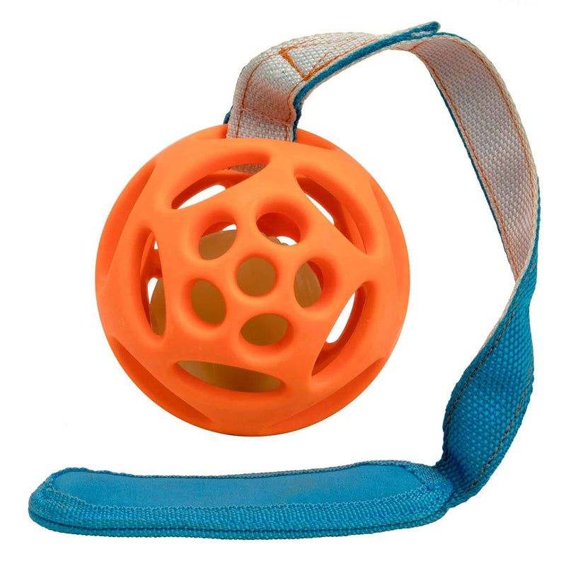 [Australia] - Chew King Fetch Balls Durable Natural Floating Dog Toy, Float and Glow Flyer, Squeaker Ball Dog Toy Flyer - 3.25" 