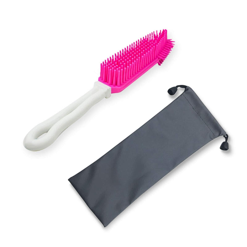 [Australia] - XUDIR Multipurpose Rubber Pet Hair Removal Brush, Dog & Cat Hair Remover Brush for Furniture, Car Interior and Carpet，with Free Storage Bag(Pink) 