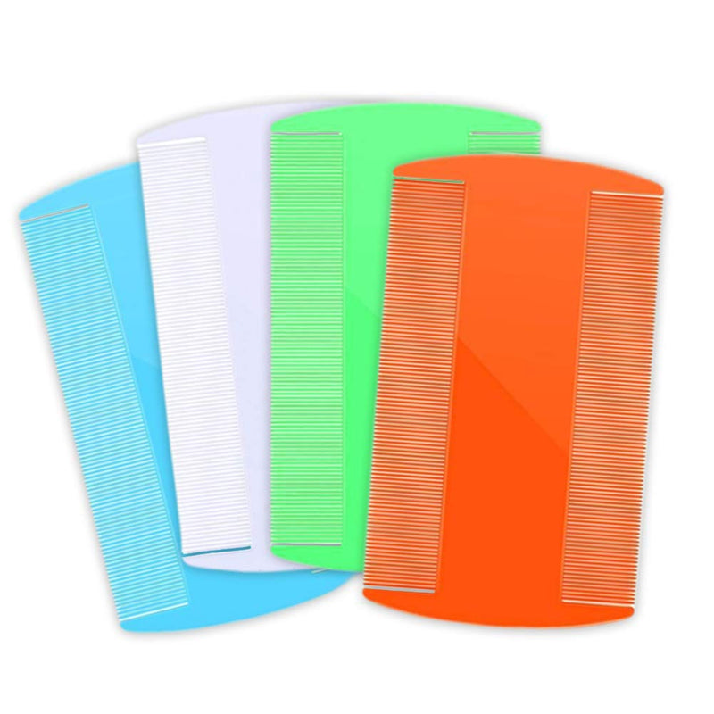 SKYPIA 4 Packs Combs Double sided Pet Combs Grooming Flea Tick Lice Dandruff Removal Fine Tooth Hair Combs for Cats Dogs Puppy - PawsPlanet Australia