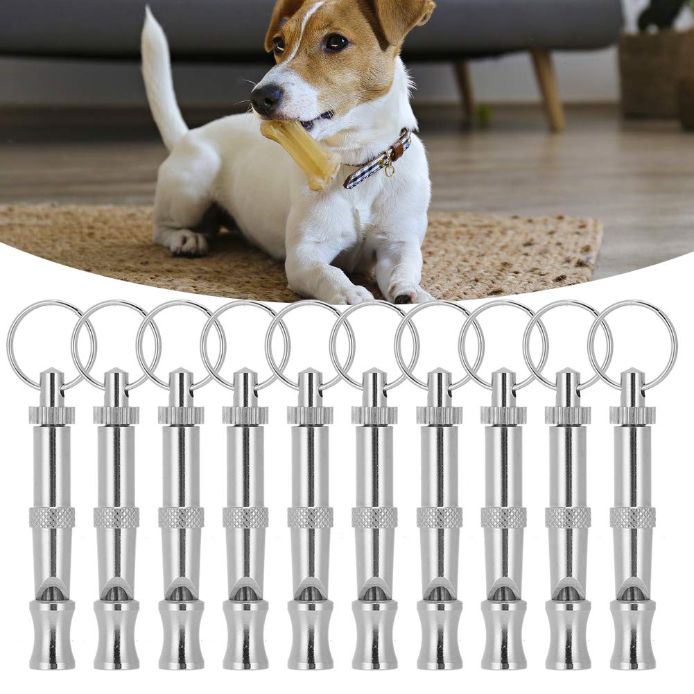 10PCS Dog Training Whistle Professional Adjustable Pitch Stainless Steel Pet Whistle for Recall and Stop Training and Pet Behavior Control - PawsPlanet Australia