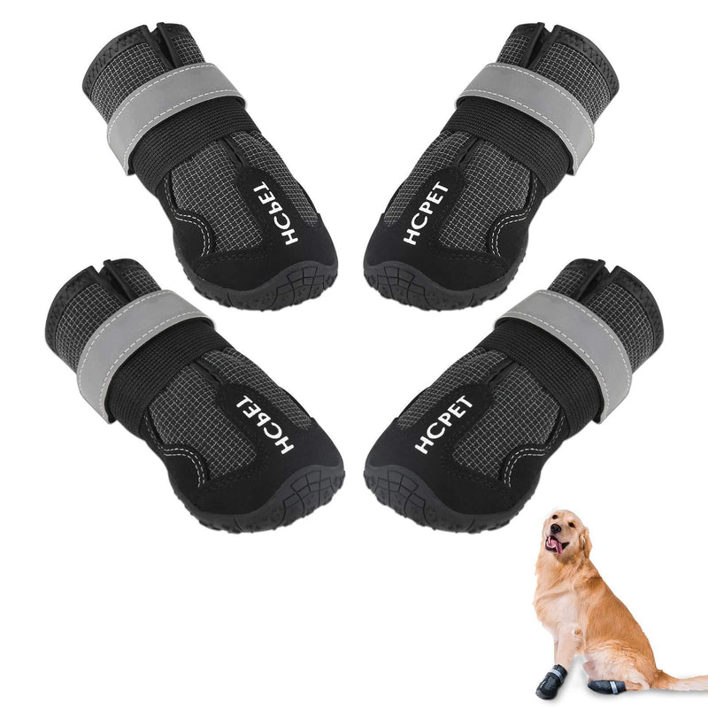 [Australia] - Ufanore Dog Boots, Outdoor Waterproof Dog Shoes with Reflective and Adjustable Velcro Rugged Anti-Slip Sole for Small to Large Dogs 4 Pcs 2#: 2.36''x1.57''(L*W) Black 