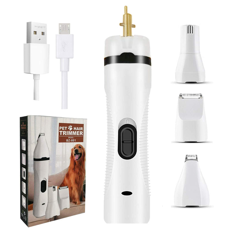 [Australia] - HYTONG Dog Nail Grinder and Dog Clippers,Multi-Function Electric Rechargeable Pet Trimmer Painless Paws Grooming & Smoothing for Small Medium Large Dogs & Cats 