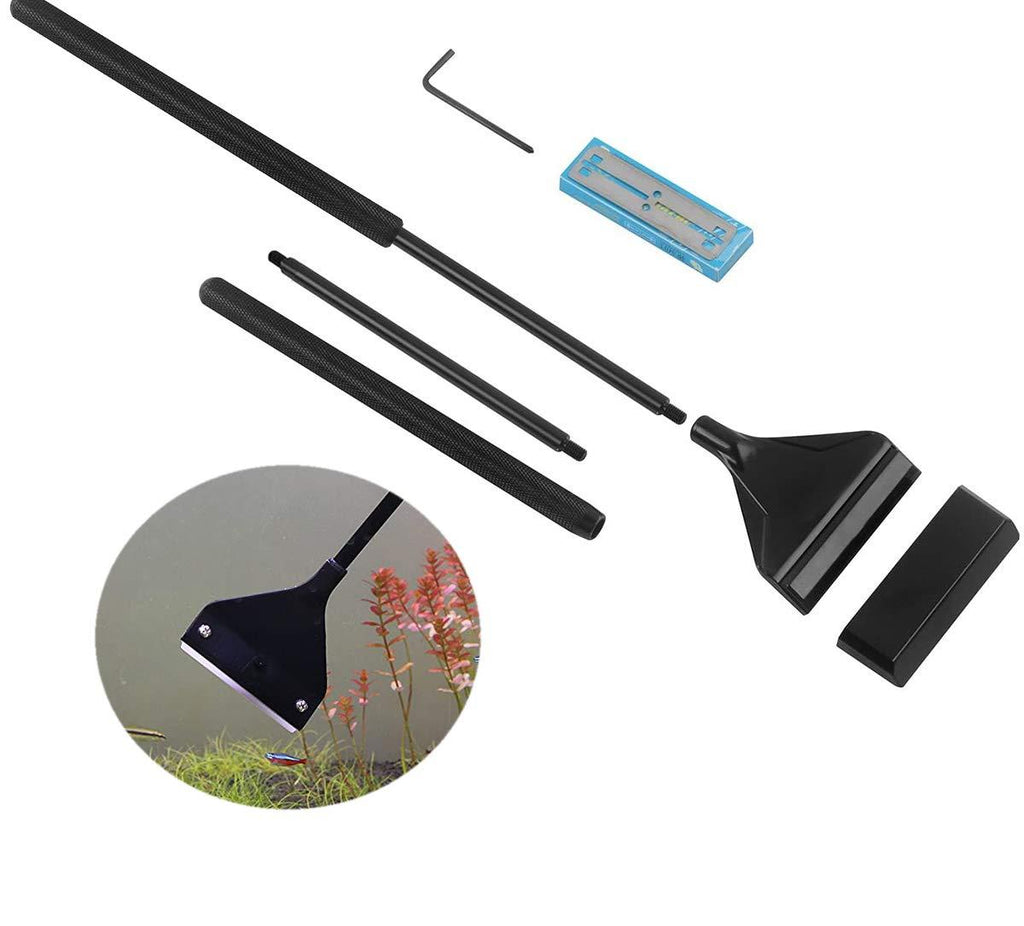 [Australia] - Aluminum Magnesium Alloy Scraper Cleaner, with 10 Stainless Steel Blade for Aquarium Fish Tank Glass Cleaning, Lenght Extended to 16inch 