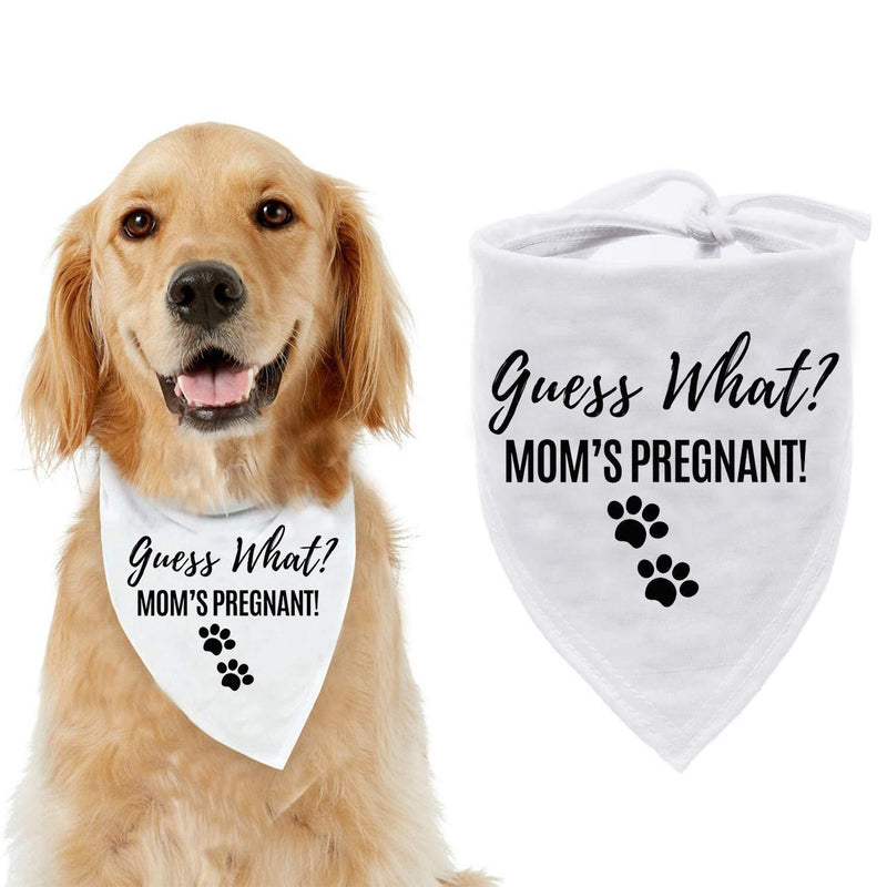 Pregnancy Announcement Dog Bandana - Guess What? My Mom is Pregnant Reveal Scarf - Washable Pet Accessories Made with Soft Cotton - Fits Small to Large Pups - Cute Guess What? Mom Is Pregnant - PawsPlanet Australia