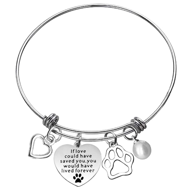 Pet Memorial Bracelet Gift If Love Could Have Saved You You Would Have Lived Forever Bracelet Loss of Pet Gifts Sympathy Gifts for Loss of Dog in Memory of Cat Gift - PawsPlanet Australia