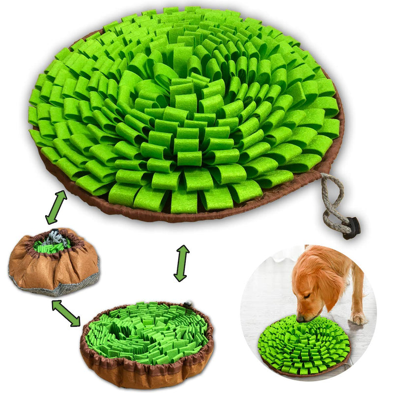 NEECONG Dog Snuffle-Mat Slow-Feeder-Bowl - Simulating Grassland for Boredom, Encourages Natural Foraging Skills for Pet, Treat Indoor Outdoor Stress Relief, Portable and Compact - PawsPlanet Australia