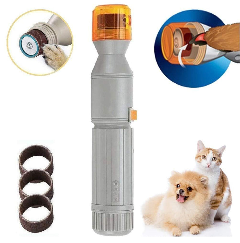 [Australia] - TTM Dog Nail Grinder, Upgraded Version Professional Pet Dog Nail Trimmer,Dog Nail File,Generic Dog Nail Clippers,Grooming Care Grinder Grooming Trimmer Clipper Drill Nail Grey 