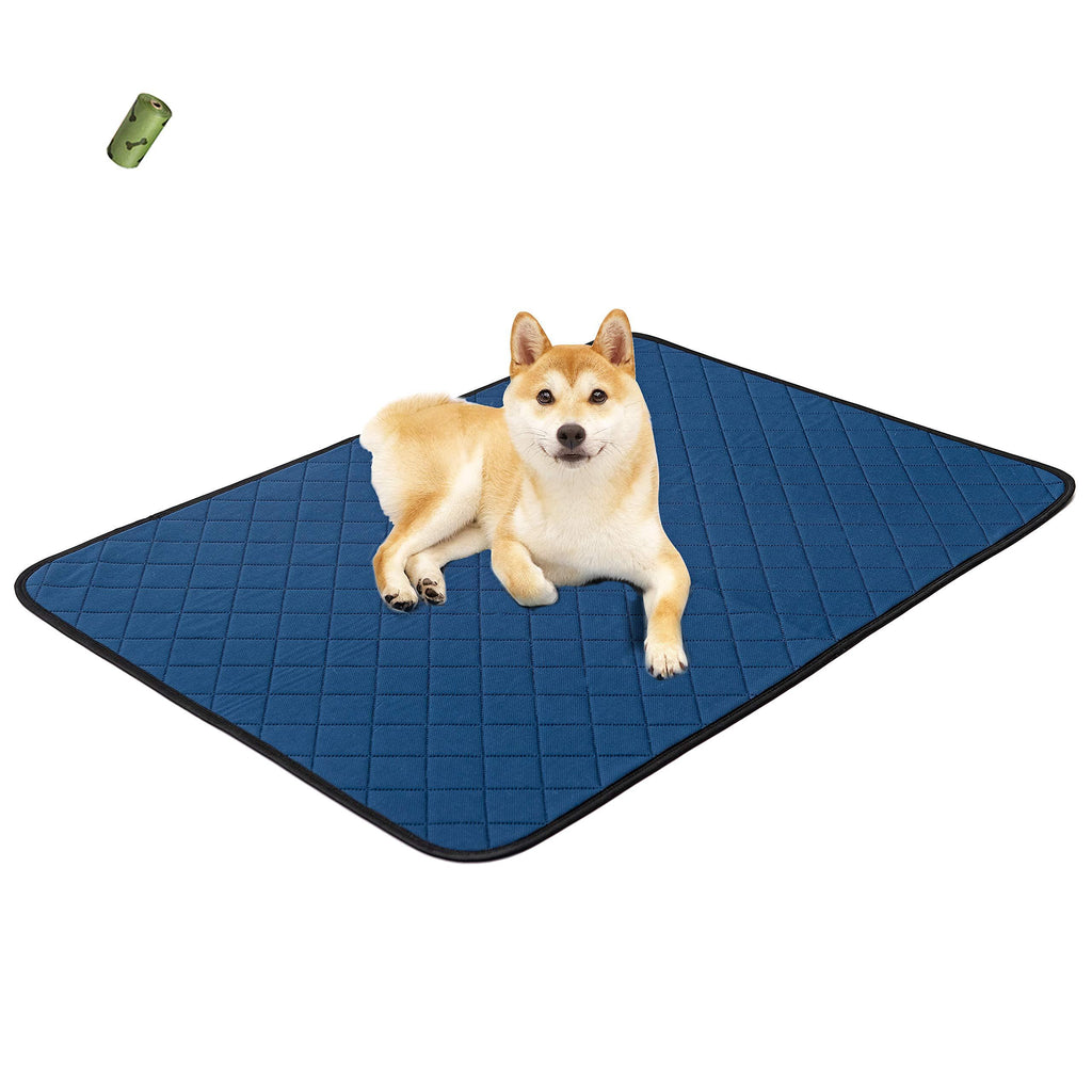 [Australia] - MICROCOSMOS Dog Training mat, Washable and Reusable Pee Pad, Super Absorbing Dog Whelping Pad, Leak Proof and Non Slip Puppy Training pad. Perfect at Home or in The Car. M-24" x 18" Blue 