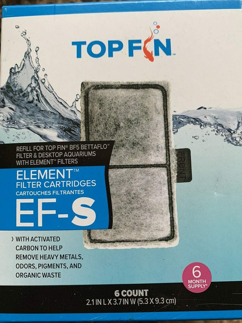 Top Fin Тор Fіn Fіsh Тank Еlеmеnt Fіltег Сaгbоn Сaгtгіdgеs ЕF-S 6 Моnth Suррlу 2.1 х 3.7 - PawsPlanet Australia