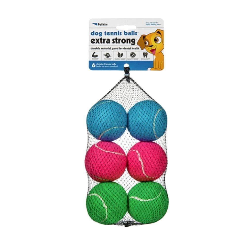 [Australia] - Petkin 6 Tennis Balls-Blue/Pink/Green 