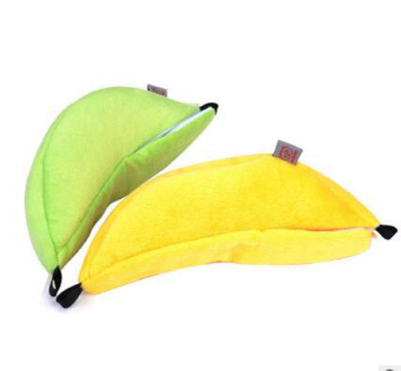 [Australia] - Hamster Warm Banana Bed House Pet Winter Hanging Bed Small Animals Hammock Hanging Resting Cage Nest Bed Accessories for Guinea Pig Hedgehog Chinchilla Small Bird (Yellow) Green 