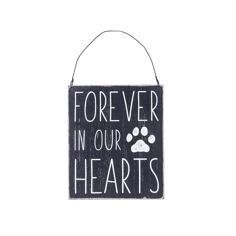 [Australia] - Adams Manufacturing 'Forever in Our Hearts' Pet Memorial Hanging Wood Sign 