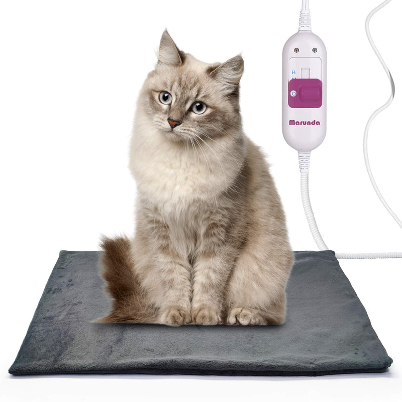 MARUNDA Pet Heating Pad,Cat Dog Electric Pet Heating Pad Indoor Waterproof, Constant Temperature, Chew Resistant Steel Cord 12" x 15" Manual Control - PawsPlanet Australia