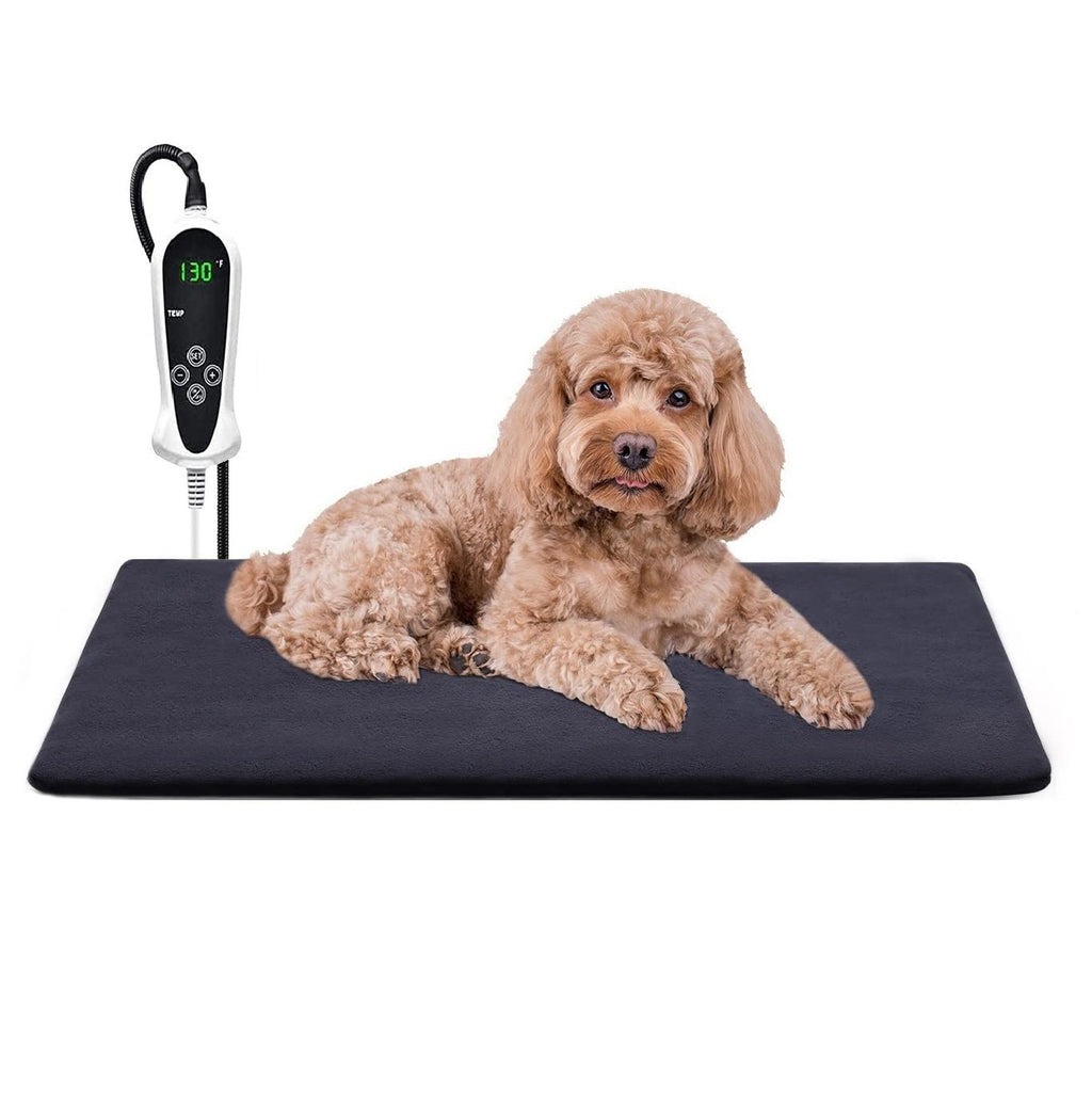 Pet Heating Pad for Cats and Dogs Heating Pad Temperature Adjustable Electric Heated Pet Bed Mat with Timer,Waterproof Pet Heating Pads Self Warming Dog Bed M:22" x 18" - PawsPlanet Australia