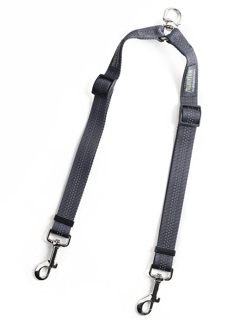 Mighty Paw Double Dog Leash, Two Dog Adjustable Length Dog Lead, Premium Quality No-Tangle Leash for 2 Dogs No Handle Lite | Dogs < 30lbs - PawsPlanet Australia