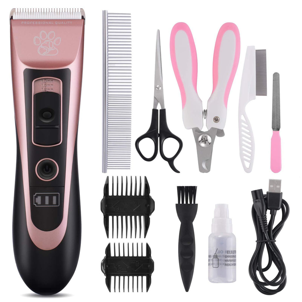 XCSOURCE Dog Grooming Clippers, Cordless Rechargeable Electric Low Noise pet Hair Clipper kit, Suitable for Cats, Dogs and Other Pets - PawsPlanet Australia