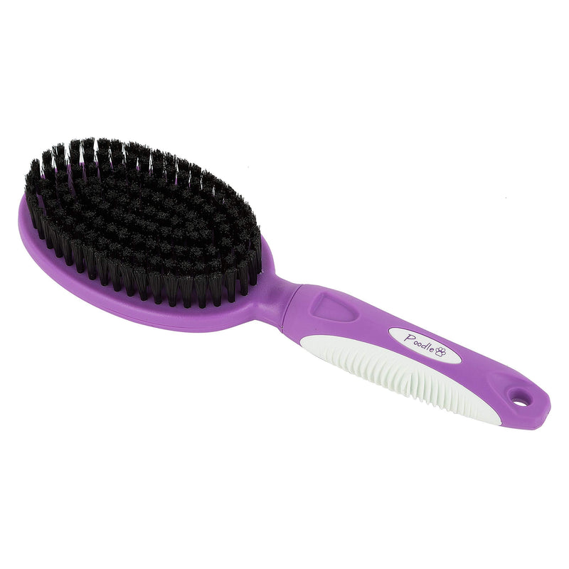 [Australia] - Soft Bristle Dog Brush for Short Haired Cats Or Dogs - Firm Bristles to Remove Dust, Dirt, and Loose Fur - Hook and Rubber Handle 