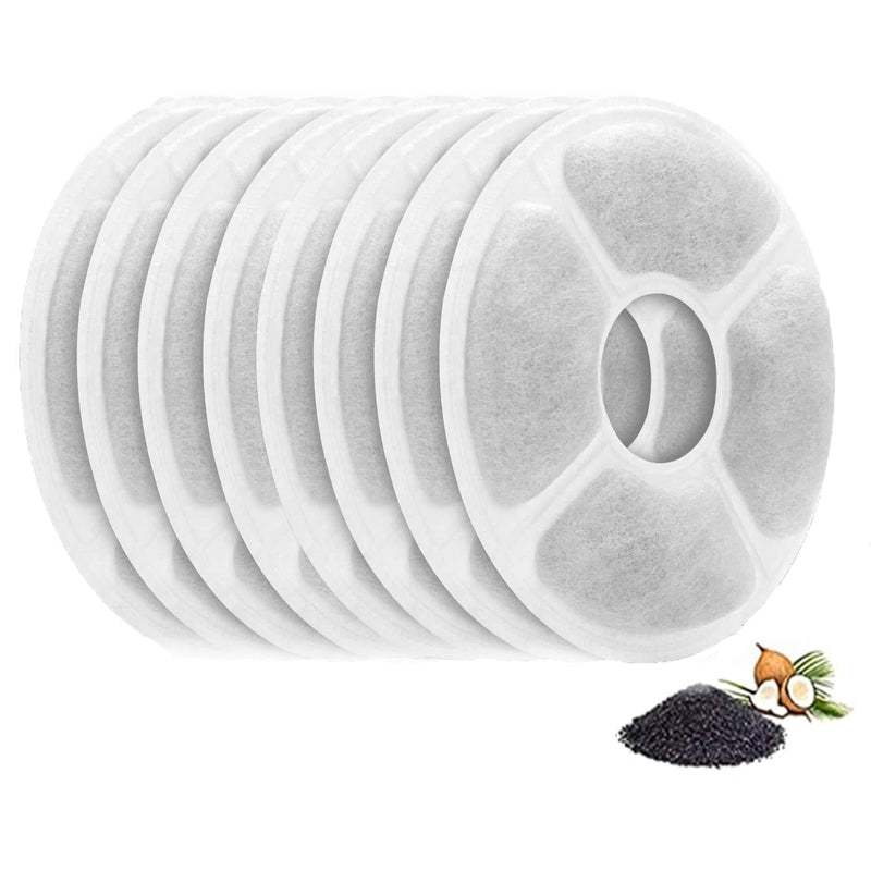 [Australia] - Tuows Pet Fountain Filters Replacement Filters Cat Fountain Filter with Activated Carbon for Automatic Water Dispenser Dog Drinking Fountain 8 pack 