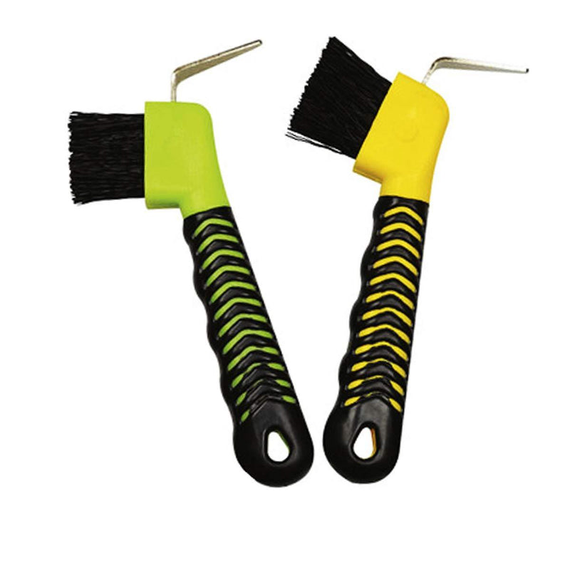 Weilan 2PCS Horse Hoof Pick Brush with Deluxe Soft GripTouch Rubber Handle,Partrade Hoofpick,Random Colors - PawsPlanet Australia