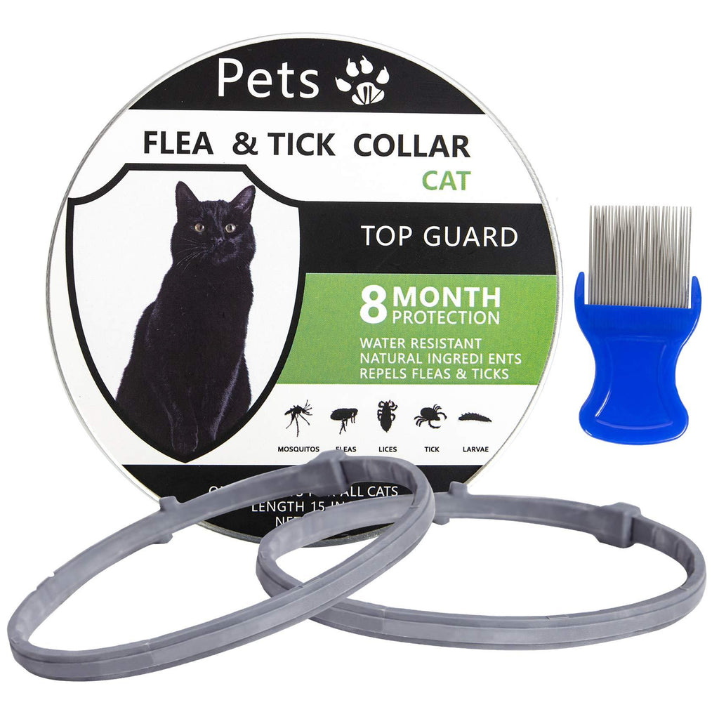 [Australia] - Petsvv 2 Pack Flea Collar for Cats, Lasting Cat Flea Collar, Easy to Repels Fleas & Ticks, Safe and Waterproof 