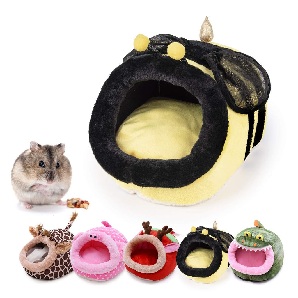 Warm Small Pet Animals Bed —Guinea Pigs Bed,Hedgehog Winter Nest,Rat Chinchillas & Hamster Bed/Cube/House, Habitat, Lightweight, Durable, Portable, Cushion Bee - PawsPlanet Australia