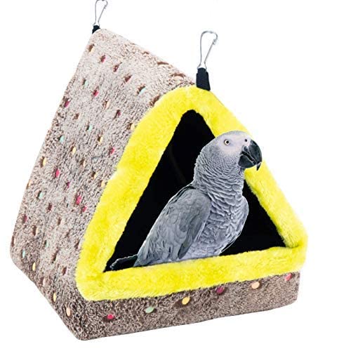 MEWTOGO Hanging Winter Warm Bird Nest House- Birds Snuggle Hut Nest Plush House Hanging Snuggle Hideaway Cave Bed Tent Toy for Large Birds African Grey Cockatoos Variety of Amazon Parrots - PawsPlanet Australia