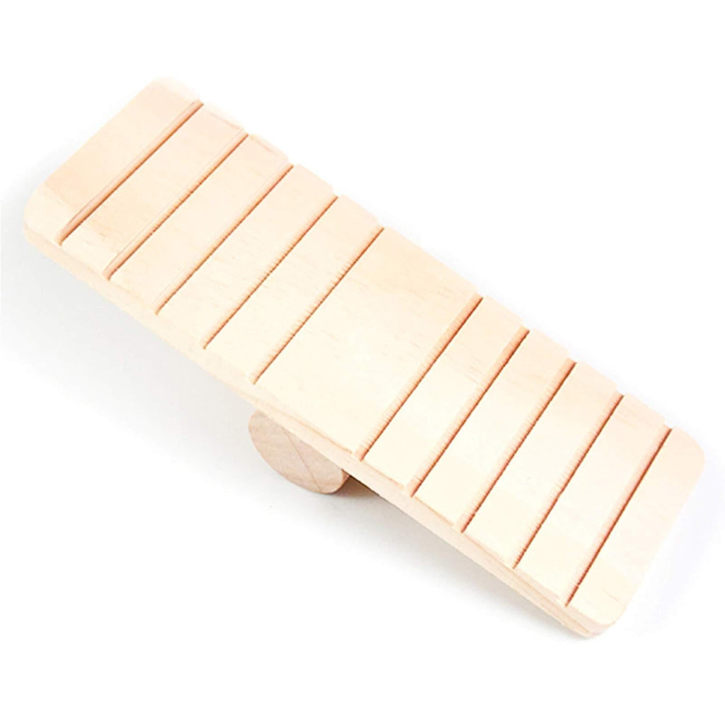 Jixista Hamster Seesaw Hamster Toys Wooden Seesaw Fun Play Toy Small Pet Natural Wooden Seesaw Bridge Exercise Small Animal Cage Hamster Toys Exercise Play Toys Chew Toys Accessories - PawsPlanet Australia