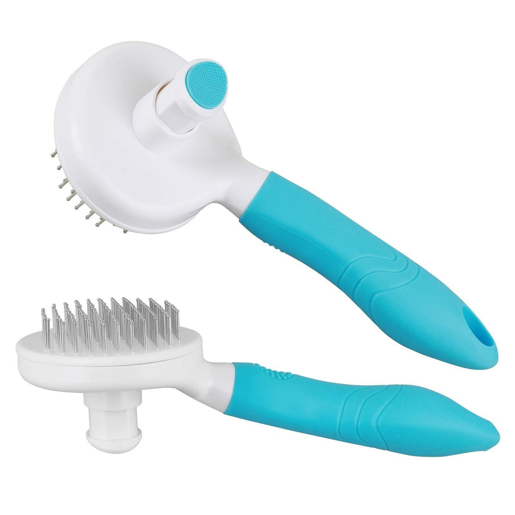 [Australia] - HavingDogCleaning Slicker Brush for Dogs and Cats, Pet Grooming Hair Brush with Pin,Improve Blood Circulation and Massage Blue 
