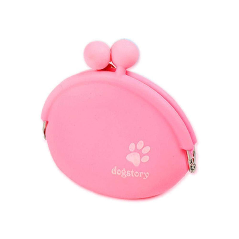 CALISTOUK Dog Treat Silicone Bag with Hook for Outdoor Training Walking Dog Food Storage Pockets Waist Pouch Pet Travel Accessory 9x9.5CM Pink - PawsPlanet Australia