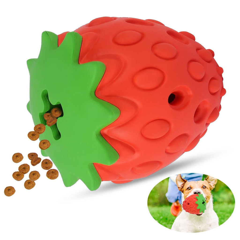 [Australia] - Nayoao Aggressive Chewing Strawberry Dog chew Toys, Dog toothbrushes for Small and Medium-Sized Dogs, Molar Toys for Puppies, pet Training Toys, Interactive Dog Tooth chew Toys 