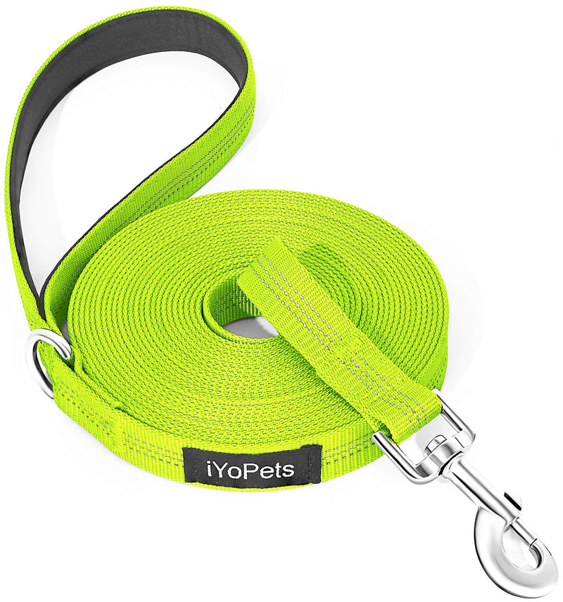 iYoPets Long Dog Leash for Obedience Recall Training - Great for Training, Play, Camping, or Backyard - (Small: 0-18 lbs, Medium/Large: 18-150 lbs.) Small, 15 FT Green - PawsPlanet Australia