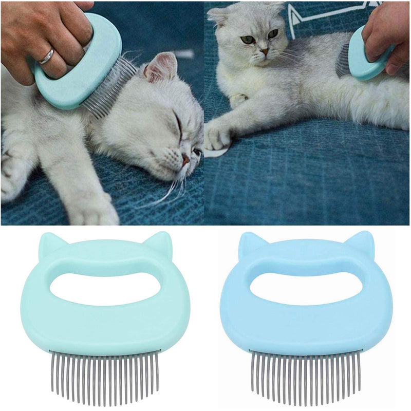 [Australia] - Vinyl Etchings Pet Shell Comb for Removing Matted Fur, Cat Dog Knots and Tangles Grooming Tool with Gentle Claw (2pcs) 