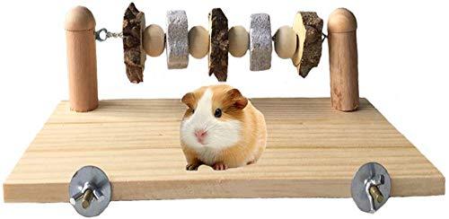 [Australia] - YOU+ Wood Lava Chew Cage Ledge Platform Shelf, Toys and Accessories, for Small Animal Pet Chinchilla Hamster Rabbit Guinea Pig Rat Mouse Ramp 