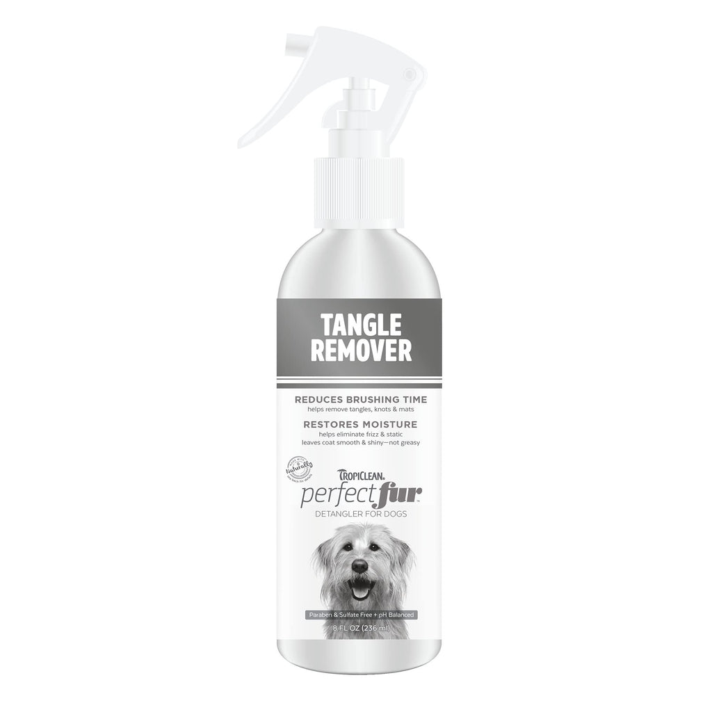 TropiClean PerfectFur Dog Shampoo - for All Breeds & Coat Types - Combination, Curly & Wavy, Long Haired, Short Double, Smooth, and Thick Double - Made in USA, Derived from Natural Ingredients 8 oz Tangle Remover - PawsPlanet Australia
