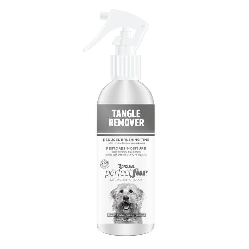 TropiClean PerfectFur Dog Shampoo - for All Breeds & Coat Types - Combination, Curly & Wavy, Long Haired, Short Double, Smooth, and Thick Double - Made in USA, Derived from Natural Ingredients 8 oz Tangle Remover - PawsPlanet Australia