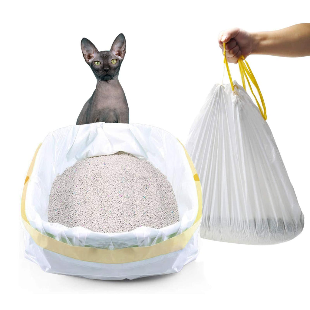 [Australia] - None/Brand Bags for Cat Litter Box,7 Pack Pets Litter Liners, Durable with Drawstring | Easy Clean Up | Thicken Pet Cat Litter Pan Liners(37" Lx 18" W) ¡­ 