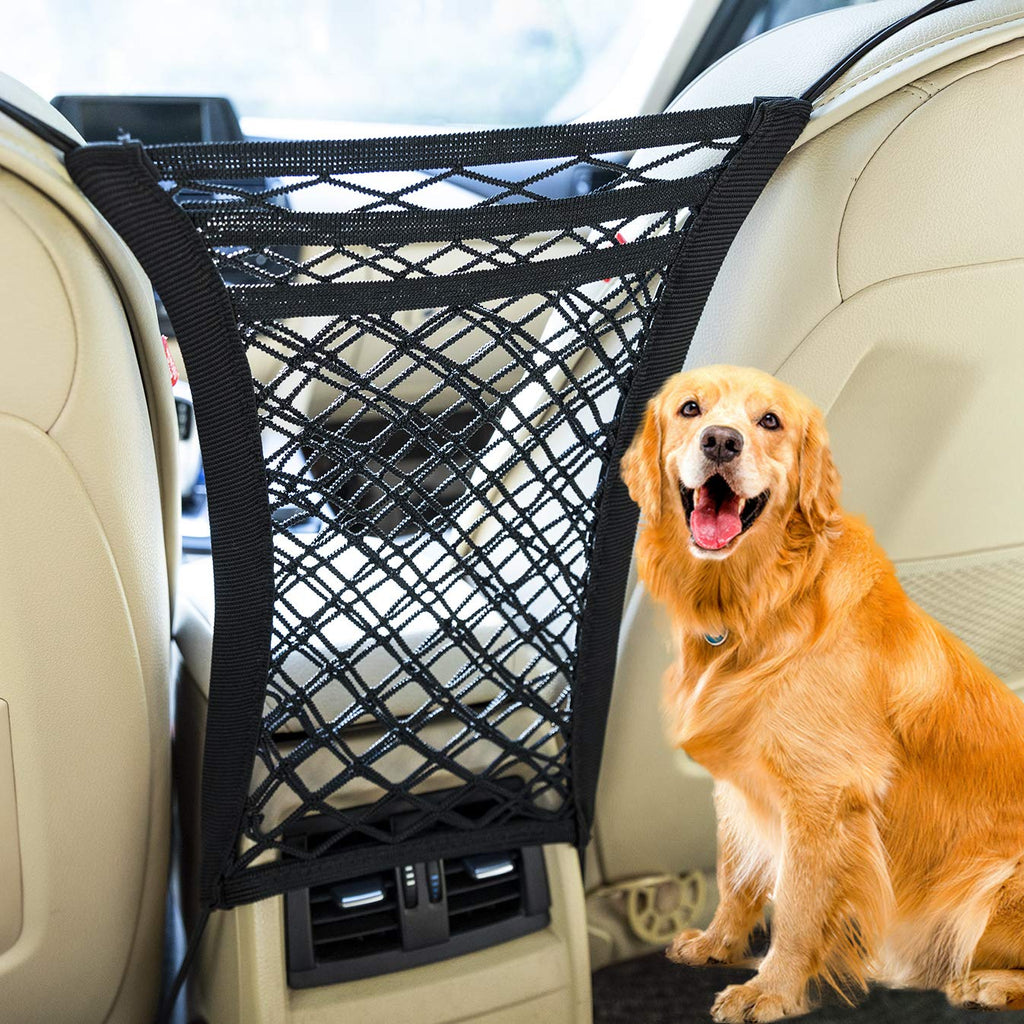[Australia] - TIANFAN Dog Car Barrier,Pet Net Barrier with 3 Layers Auto Safety Mesh Organizer,Adjustable Large Car Dog Barrier for Cars, SUVs - Car Divider for Driving Safely with Children & Pets 