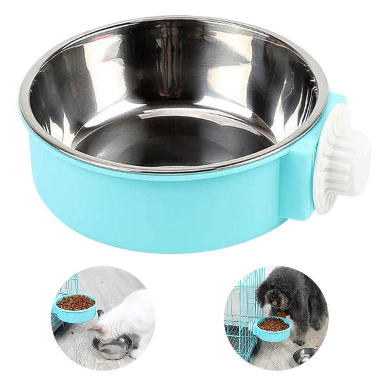 XYDZ Pet Hanging Bowl,2-in-1 Removable Stainless Steel Dog Crate Bowl Food Water Hanging Bowl for Cat, Rabbit, Bird, Hamster - PawsPlanet Australia