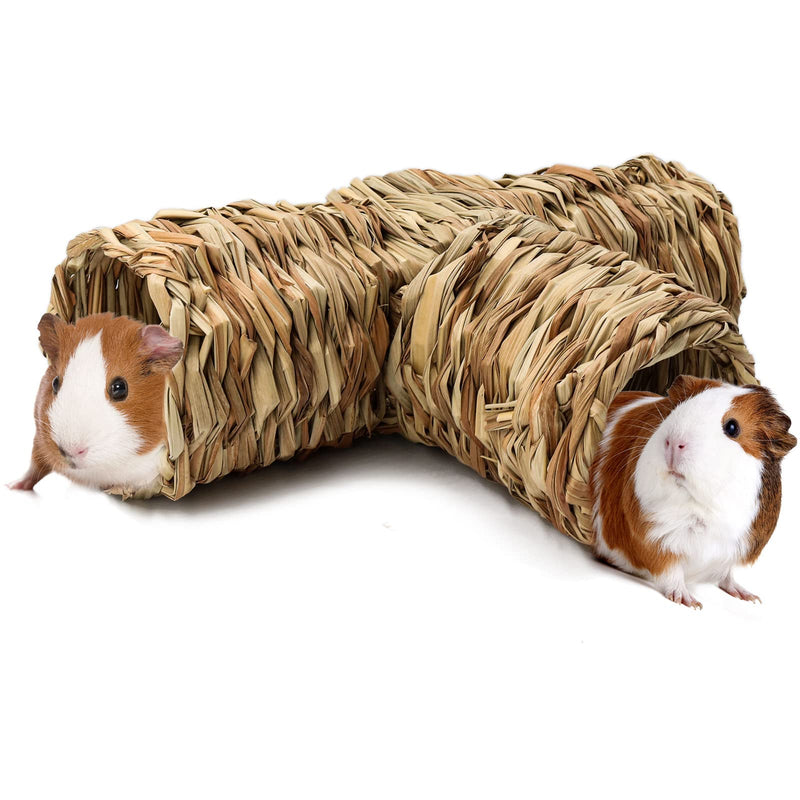 BWOGUE Hamster Grass Tunnel Toy Nature's Hideaway Guinea Pig Tunnels and Tubes Toys for Rats,Syrian Hamster,Ferrets,Guinea Pig,Chinchilla Hedgehog and Bunny - PawsPlanet Australia